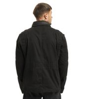 modische Build Your Brand Britannia Feldjacke Herren Baumwoll-Jacke mit Stehkragen und Kapuze B3116 in Schwarz oder Oliv-Grün
