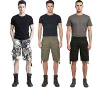 Shorts cargo vintage Build Your Brand - Bermudas de verano estilo militar - Shorts de algodón B2002 en camuflaje verde/gris, verde oliva o negro