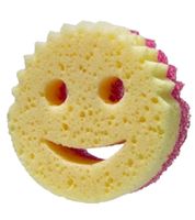 Lot de 2 éponges de nettoyage multi-usages double face Scrub Daddy Mommy, en polymère FlexTexture et mousse ResoFoam **Produit de seconde main – Testé et parfaitement fonctionnel** Rose