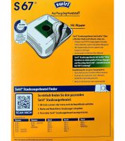Swirl S67 Vacuum Cleaner Bags (6-Pack) with EcoPor Filter – 6 Dust Bags + 1 Microfilter (Year's Supply) **B-Stock – Tested & Fully Functional** White/Green