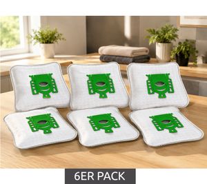 Swirl M40/M50 Vacuum Cleaner Bags (6-Pack) with EcoPor Filter – 6 Dust Bags + 1 Microfilter (Year's Supply) **B-Stock – Tested & Fully Functional** White/Green