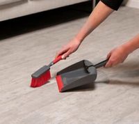 Dirt Devil Dustpan and Hand Brush Set with ergonomic handle for comfortable use **B-Stock – inspected & fully functional** Black/Red