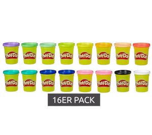 Play-Doh Megameter - 16er-Pack mit je 112g Knete Dosen **B-Ware – geprüft & funktionell einwandfrei** Mehrfarbig