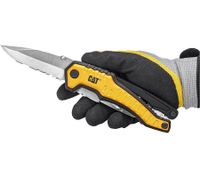 Set multiutensile tascabile Caterpillar con coltello multiuso 9 in 1, coltello pieghevole e custodia **Articolo di seconda scelta - Testato e perfettamente funzionante** Giallo