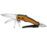 Set multiutensile tascabile Caterpillar con coltello multiuso 9 in 1, coltello pieghevole e custodia **Articolo di seconda scelta - Testato e perfettamente funzionante** Giallo