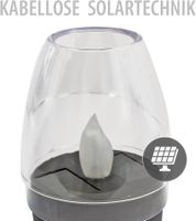 LED Solar-Fackeln - 3er Set Solarleuchten für Außen Garten, Gartenlampe wasserdicht ca. 38,0 x 6,1 cm **B-Ware – geprüft & funktionell einwandfrei** Schwarz