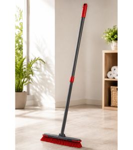 Balai télescopique Dirt Devil avec manche, env. 87-141 cm **Produit de seconde main – Testé et entièrement fonctionnel** Gris/Rouge