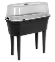Raised garden bed with 4 detachable legs – approx. 45 liters – 77 × 39 × 84 cm **B-stock – inspected & fully functional** – Black