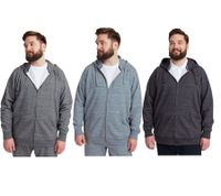 klassische BLEND BT Velno Herren Kapuzenjacke mit Reißverschluss Sweatjacke Große Größen 20714928ME in Grau, Blau oder Schwarz