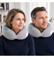 Kabelloses ecomed by medisana Shiatsu Nackenmassagegerät mit zuschaltbarer Wärmefunktion Nackenkissen **B-Ware – geprüft & funktionell einwandfrei** NM30E Grau