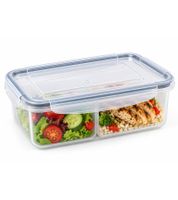 3er Pack HEDURA Aufbewahrungsbox je 1,2 Liter Fassungsvermögen Frischhaltedose mit passendem Deckel 21 x 14 x 7 cm **B-Ware – geprüft & funktionell einwandfrei** Transparent