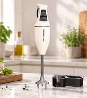 ESGE-Zauberstab M100 Exklusiv Stabmixer 120W 3-teiliges Set mit Multimesser & Wandhalter **B-Ware – geprüft & funktionell einwandfrei** in Weiß