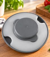 Duo Tableware Salatbecher TO-GO 2-stöckig mit Dressing-Behälter und Kühlakku Becher 625ml **B-Ware – geprüft & funktionell einwandfrei** Grau