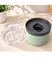 Duo Tableware Salatbecher TO-GO 2-stöckig mit Dressing-Behälter und Kühlakku Becher 625ml **B-Ware – geprüft & funktionell einwandfrei** Grün