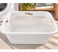 CURVER PURE Wäschekorb Aufbewahrungskorb aus Kunststoff 47 Liter 60 x 28 x 40 cm **B-Ware – geprüft & funktionell einwandfrei** Weiß
