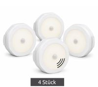 BRILO LED-Beleuchtungsspots 4er-Set mit Bewegungs- & Dämmerungssensor 4x60lm 3000K – Halterung & Befestigungsmaterial unvollständig **B-Ware – geprüft & funktionell einwandfrei** in Weiß