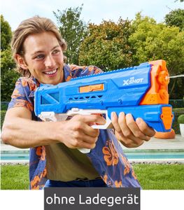 ZURU X-SHOT Motor Soaker Wasserpistole HYDRA PULSE voll motorisierter Wasserblaster 650 ml ohne Ladegerät mit wiederaufladbare Batterie **B-Ware – geprüft & funktionell einwandfrei** Bunt