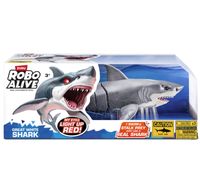 ZURU ROBO ALIVE Weißer Hai – interaktives Wasserspielzeug mit leuchtenden Augen & lebensechter Schwimmbewegung L 40 x B 18 x H 16 cm **B-Ware – geprüft & funktionell einwandfrei** Bunt