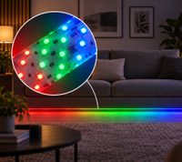 BRILO LED-Lichtband 10m RGB 22W mit Fernbedienung, dimmbar, selbstklebend & kürzbar **B-Ware – geprüft & funktionell einwandfrei** Mehrfarbig