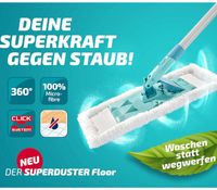 LEIFHEIT Super Duster Floor Staubwischer Super gegen Staub, Haare und Allergene **B-Ware – geprüft & funktionell einwandfrei** Hellblau
