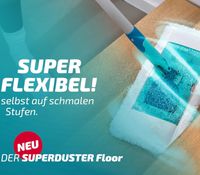 LEIFHEIT Super Duster Floor Staubwischer Super gegen Staub, Haare und Allergene **B-Ware – geprüft & funktionell einwandfrei** Hellblau