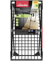 Vileda KING Wäscheständer 20m Flügeltrockner XXL-Leinen klappbar mit Rollen (B-Ware – geprüft & funktionell einwandfrei) Schwarz