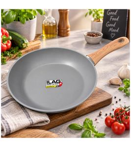 Geschmiedete Bratpfanne Ø 24cm aus Aluminium mit hochwertiger ILAG Ultimate HL Antihaftbeschichtung Pfanne **B-Ware – geprüft & funktionell einwandfrei** Grau