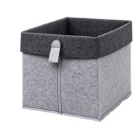 Praktische HEDURA  Aufbewahrungs-Box aus weichem Filz ca. 22,5 × 22,5 × 30 cm 10L **B-Ware – geprüft & funktionell einwandfrei** Grau
