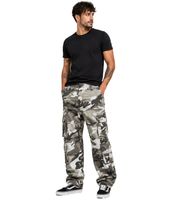 Robuste Build Your Brand Pure Vintage Herren Cargo Hose aus Baumwolle Outdoor- & Arbeitshose mit 8 Taschen in Beige, Camouflage-Grau/Weiß, Camouflage-Grün, Anthrazit oder Oliv-Grün