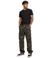 Robuste Build Your Brand Pure Vintage Herren Cargo Hose aus Baumwolle Outdoor- & Arbeitshose mit 8 Taschen in Beige, Camouflage-Grau/Weiß, Camouflage-Grün, Anthrazit oder Oliv-Grün