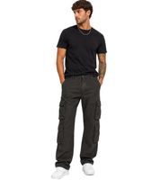 Robuste Build Your Brand Pure Vintage Herren Cargo Hose aus Baumwolle Outdoor- & Arbeitshose mit 8 Taschen in Beige, Camouflage-Grau/Weiß, Camouflage-Grün, Anthrazit oder Oliv-Grün