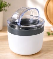 Duo Tableware Salatbecher TO-GO 2-stöckig mit Dressing-Behälter Becher 625ml **B-Ware – geprüft & funktionell einwandfrei** Weiß