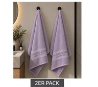 2er Pack Hochwertiges McGREGOR Frottier-Handtuch aus reiner Baumwolle Frottier-Duschtuch ca. 50 × 100 cm **B-Ware – geprüft & funktionell einwandfrei** 9504104 Flieder