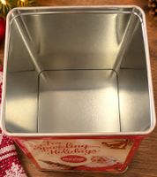 Rechteckige Coca-Cola Aufbewahrungsdose im weihnachtlichen Retro-Design ohne Deckel Vorratsdose ca. 18 x 14 x 10 cm (L × B × H) **B-Ware – geprüft & funktionell einwandfrei** Rot/Beige