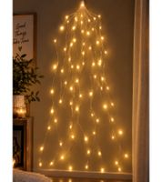 Stimmungsvolle LICHTMOMENTE LED-Drahtlichterkette mit 160 warmweißen LEDs mit Timerfunktion 1,95 Meter 9844442 **B-Ware – geprüft & funktionell einwandfrei** 9595101 Silber