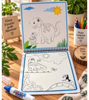 Libro da colorare Simba Art & Fun con penna ad acqua e personaggio di dinosauro **Articolo di seconda scelta - Testato e perfettamente funzionante** Colorato
