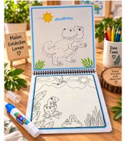 Libro da colorare Simba Art & Fun con penna ad acqua e personaggio di dinosauro **Articolo di seconda scelta - Testato e perfettamente funzionante** Colorato