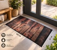andiamo Sauberlaufmatte 67 x 120 cm Schutzfangmatte für das Haus **B-Ware – geprüft & funktionell einwandfrei** mit braunem Muster