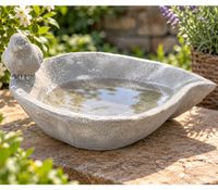 Dekorative Vogeltränke Polyresin-Schale in Steinoptik Garten-Zubehör ca. 20 × 17 × 8 cm **B-Ware – geprüft & funktionell einwandfrei** Grau