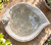 Dekorative Vogeltränke Polyresin-Schale in Steinoptik Garten-Zubehör ca. 20 × 17 × 8 cm **B-Ware – geprüft & funktionell einwandfrei** Grau