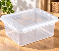 keeeper Bea 5er-Set mit Deckel Stapel-Box 5 x 1,7 L 19,5 x 16,5 x 8,5 cm Aufbewahrungsbox **B-Ware – geprüft & funktionell einwandfrei** Weiß/Transparent