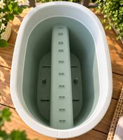 Jelenia Plast Balkongeländer Topf Balkon-Zubehör ca 40 x 26 x 24 cm **B-Ware – geprüft & funktionell einwandfrei** Grau / Weiß