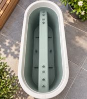 Jelenia Plast Balkongeländer Topf Balkon-Zubehör ca 60 x 26 x H24 cm **B-Ware – geprüft & funktionell einwandfrei** Grau / Weiß