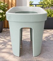 Jelenia Plast Balkongeländer Topf Balkon-Zubehör ca 60 x 26 x H24 cm **B-Ware – geprüft & funktionell einwandfrei** Grau / Weiß