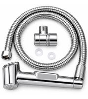 Praktisches Waschbecken- & Bidet-Handbrauseset mit Brauseschlauch, Wandhalterung & Montagematerial B-Ware – geprüft & funktionell einwandfrei Chrom/Silber