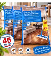 Salviette umidificate per la pulizia di pavimenti in parquet, laminato e legno, confezione da 45 (3x15), 45 salviette in totale **Articolo di seconda scelta - Testato e perfettamente funzionante** Colore bianco