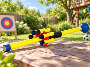 Set Cerbottana Günther Blow Gun con 5 Dardi in Schiuma Morbida **Prodotto di seconda scelta – testato & perfettamente funzionante** Multicolore