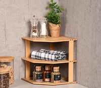 KESPER Küchen-Eckregal aus FSC®-zertifiziertem Bambus ca. 25 x 25 x 27 cm  **B-Ware – geprüft & funktionell einwandfrei** Braun