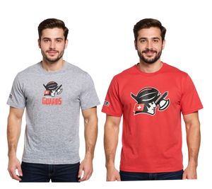 European League Of Football Helvetic Guards Herren T-Shirt mit großem Frontprint Baumwoll-Shirt in Grau oder Rot