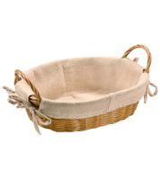 Praktischer KESPER Brotkorb mit herausnehmbarem Stoffeinsatz Frühstückskorb 30 × 20 × 9 cm **B-Ware – geprüft** Braun